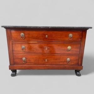 Empire Period Commode Return From Egypt Mahogany Claw Foot